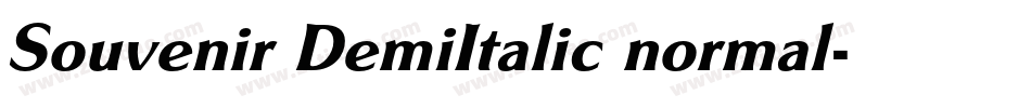 Souvenir DemiItalic normal字体转换